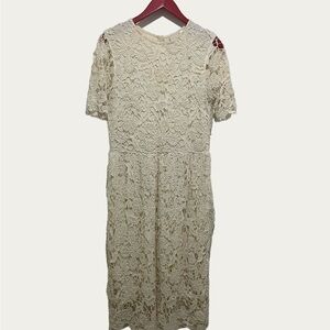H&M Cream Lace Midi Dress